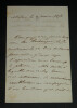 G&eacute;n&eacute;ral Nicolas CHANGARNIER - LETTRE AUTOGRAPHE SIGN&Eacute;E &Agrave; "Charlemagne" - 1853. Nicolas CHANGARNIER