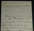 G&eacute;n&eacute;ral Nicolas CHANGARNIER - LETTRE AUTOGRAPHE SIGN&Eacute;E &Agrave; "Charlemagne" - 1853. Nicolas CHANGARNIER