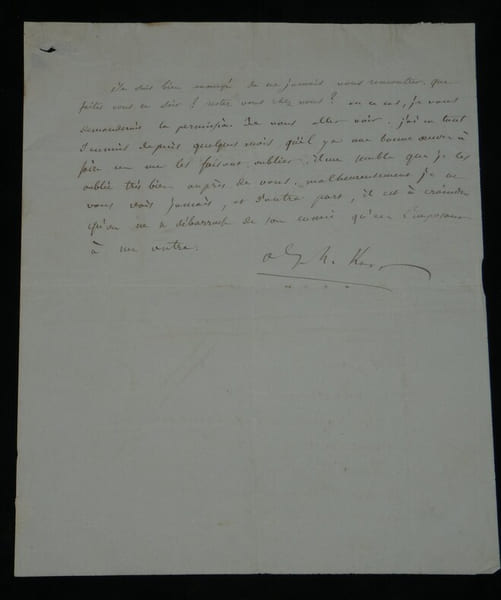 Alphonse Karr - Lettre autographe sign&eacute;e - &laquo; J'ai eu tant d'ennuis &raquo; - 1848. Alphonse Karr