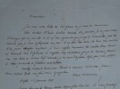 Marc Monnier – Lettre autographe sign&eacute;e – Naples, 1858 – Revue suisse, Po&egrave;mes. Marc Monnier