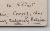 Montgomery Belgion Carte lettre autographe sign&eacute;e &agrave; Thierry Maulnier Racine 1935. Montgomery Belgion