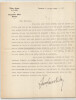Fran&ccedil;ois-Paul Alibert - Lettre dactylographi&eacute;e sign&eacute;e - refus d'interview, 1935. Fran&ccedil;ois-Paul Alibert