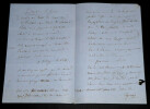 LETTRE AUTOGRAPHE SIGN&Eacute;E, 1857. DE VIGNERAL Christian (comte)