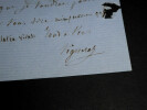 LETTRE AUTOGRAPHE SIGN&Eacute;E, 1857. DE VIGNERAL Christian (comte)