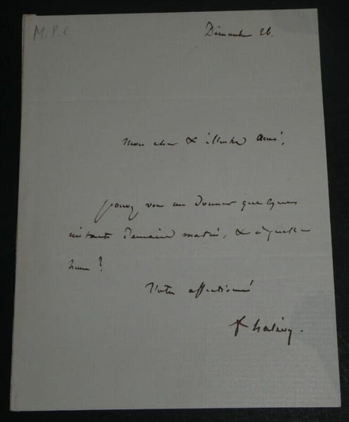 Fromental HAL&Eacute;VY, Compositeur - LETTRE AUTOGRAPHE SIGN&Eacute;E. Fromental HAL&Eacute;VY