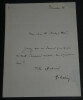Fromental HAL&Eacute;VY, Compositeur - LETTRE AUTOGRAPHE SIGN&Eacute;E. Fromental HAL&Eacute;VY