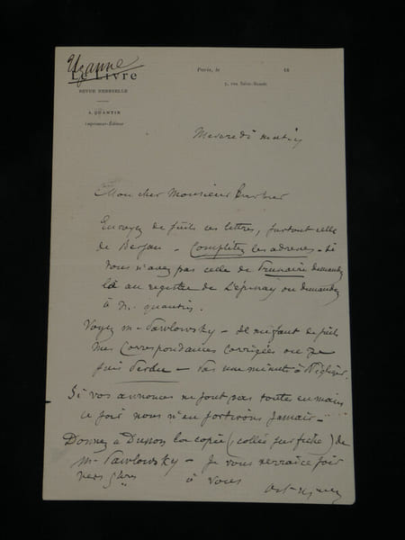 Octave Uzanne - Lettre autographe sign&eacute;e "nous n'en sortirons jamais". Octave Uzanne