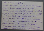 L&eacute;on DAUDET, &Eacute;crivain - CARTE-LETTRE AUTOGRAPHE SIGN&Eacute;E &Agrave; Philippe GILLE, 1896. L&eacute;on DAUDET