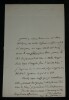 Jules Michelet - Lettre autographe sign&eacute;e &agrave; Monsieur Jarry de Mancy - Le&ccedil;on d'Amp&egrave;re sur l'imitation de Jesus-Christ. Jules Michelet