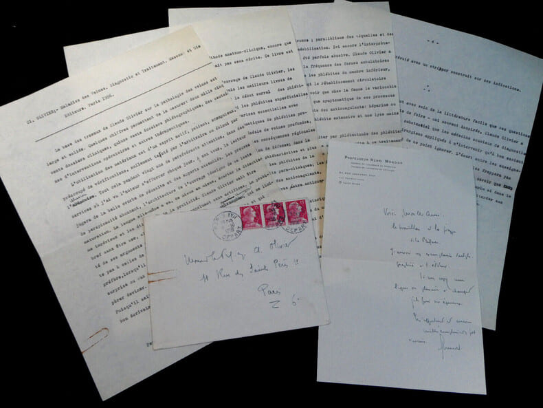 Professeur Henri MONDOR - LETTRE AUTOGRAPHE SIGN&Eacute;E + TAPUSCRIT - Paris 1956. Henri Mondor