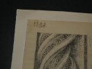 Dessin original sign&eacute; - D&eacute;coration de colonnettes, fa&ccedil;ade de la cath&eacute;drale d'Orvieto (Italie) - Vers 1930. Louis Henri Laffill&eacute;e