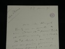 Emile Paladilhe - Lettre autographe sign&eacute;e adress&eacute;e &agrave; Heugel 1896. Emile Paladilhe