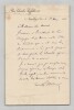 Gustave Nadaud - Lettre autographe sign&eacute;e - 1882. Gustave Nadaud