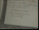 Document sign&eacute; - Minist&egrave;re de l'Instruction Publique Fran&ccedil;ois Guizot 1834. Fran&ccedil;ois Guizot