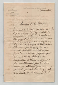 Achille Charles Müntz Lettre autographe signée Laboratoire Chimie Institut 1883