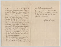 Achille Charles Müntz Lettre autographe signée Laboratoire Chimie Institut 1883