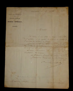 LETTRE AUTOGRAPHE SIGNÉE, 9 octobre 1855