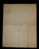 LETTRE AUTOGRAPHE SIGN&Eacute;E, 9 octobre 1855. Alfred Emilien de Nieuwerkerke
