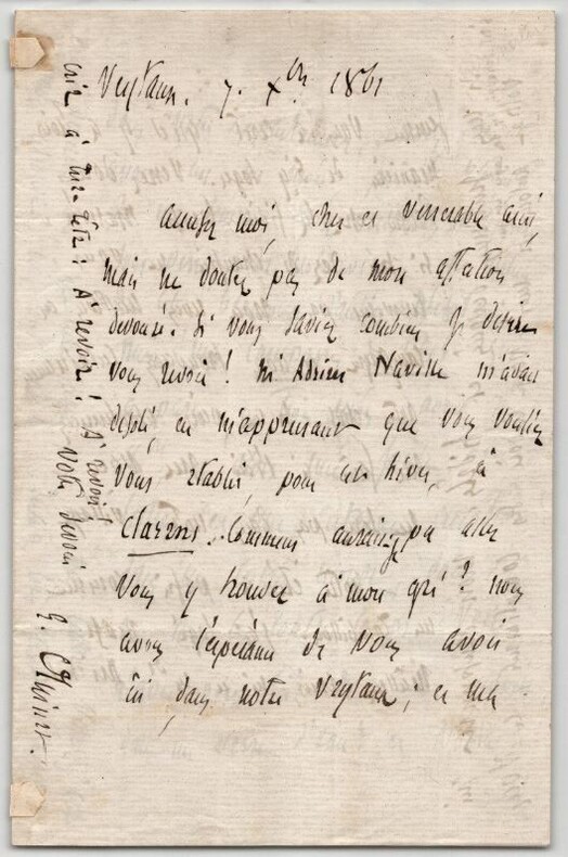 Edgar Quinet - Lettre autographe sign&eacute;e - 4 pages - 1861. Edgar Quinet