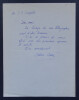 Antoni CLAV&Eacute; - LETTRE AUTOGRAPHE SIGN&Eacute;E &Agrave; Jean-Paul CRESPELLE. Antoni Clav&eacute;