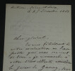 G&eacute;n&eacute;ral Nicolas CHANGARNIER - LETTRE AUTOGRAPHE SIGN&Eacute;E &Agrave; UN G&Eacute;N&Eacute;RAL - 1866. Nicolas CHANGARNIER
