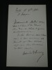 Ambroise Thomas - Lettre autographe sign&eacute;e - 1862. Ambroise Thomas