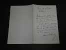 Ambroise Thomas - Lettre autographe sign&eacute;e - 1862. Ambroise Thomas
