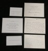 Ensemble 35 Cartes autographes sign&eacute;es de remerciements & invitation &agrave; Blondel. Jules Fran&ccedil;ois Blondel
