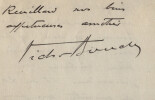 Victor Boucher acteur - Lettre autographe sign&eacute;e &agrave; Gabriel Reuillard. Victor Boucher