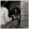 Grande photographie argentique Ann&eacute;es 60 Madagascar Coiffure femme 21x21 cm. 