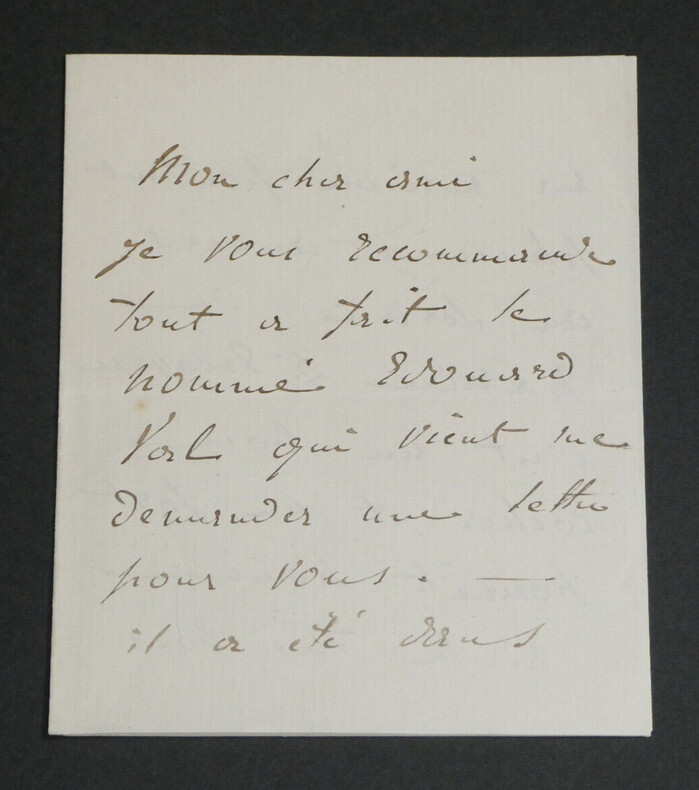 &Eacute;douard Antoine Sidoine de Fitz James - Lettre autographe sign&eacute;e - 1876. &Eacute;douard Antoine Sidoine de Fitz-James