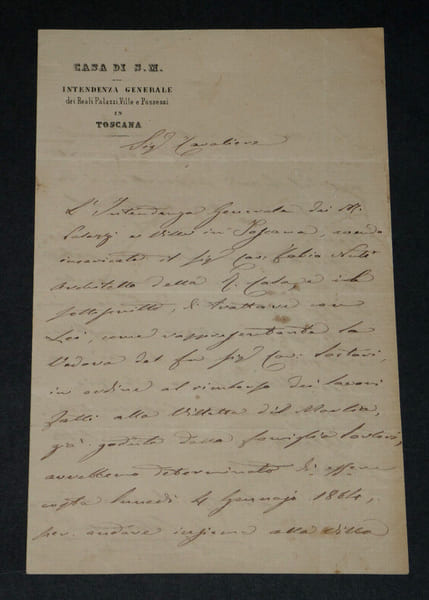 Filippo Calandrini - Lettre autographe sign&eacute;e. Filippo Calandrini