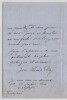 Jean Casimir-Perier - Lettre autographe sign&eacute;e sur charges gouvernementales 1893. Jean Casimir-Perier