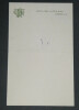 Mar&eacute;chal LYAUTEY - Lettre Autographe Sign&eacute;e de remerciement, 1911. Hubert LYAUTEY