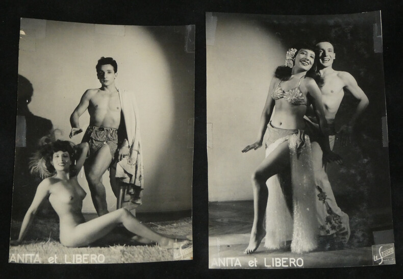 Anita et Libero - DEUX PHOTOGRAPHIES "Le Studio Paris" - Curiosa Danses Cabaret. Le Studio Paris