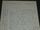 Claude FARR&Egrave;RE Lettre autographe sign&eacute;e 1 page "vous aviez &agrave; peine t&eacute;l&eacute;phon&eacute;". Claude FARR&Egrave;RE