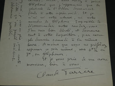 Claude FARRÈRE Lettre autographe signée 1 page "vous aviez à peine téléphoné"
