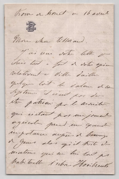 Elisa Napoleone BACIOCCHI - Lettre autographe sign&eacute;e - 1846. Elisa Napoleone BACIOCCHI