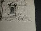La Porta Pia &agrave; Rome - Dessin original sign&eacute; &agrave; l'encre. Louis Henri Laffill&eacute;e