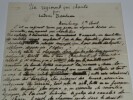 Ludovic NAUDEAU Manuscrit autographe sign&eacute; "Un R&eacute;giment qui chante" 6 pages. Ludovic NAUDEAU