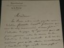 Ren&eacute;-L&eacute;on BOREL DE BRETIZEL- LETTRE AUTOGRAPHE SIGN&Eacute;E 1841 - 2 pages. Ren&eacute;-L&eacute;on BOREL DE BRETIZEL