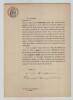 Pouvoir sign&eacute; par Edouard DUJARDIN – Collection coh&eacute;rente 31 auteurs & musiciens. Edouard Dujardin
