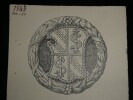 Dessin original sign&eacute; - Ecusson de Sigismond Malatesta. Louis Henri Laffill&eacute;e