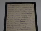 Marguerite CRAUK - Longue lettre autographe sign&eacute;e de deuil &agrave; une amie, 10 octobre 1899, 4 pages. Marguerite CRAUK (n&eacute;e Gondoin, 1843-1929)