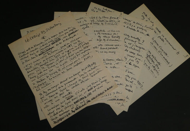 L&eacute;o LARGUIER - LETTRE AUTOGRAPHE SIGN&Eacute;E sur le Coll&egrave;ge des Irlandais de 5 pages. L&eacute;o Larguier
