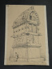 Tombeau lycien du Mus&eacute;e britannique — Dessin original sign&eacute;, encre vers 1930 (d'apr&egrave;s un dessin de Viollet-le-Duc). Louis Henri Laffill&eacute;e