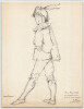 Pierre Alary - Dessin original d&eacute;dicac&eacute; sign&eacute; Portrait de Jacques Pruvost - 1950. Pierre Alary