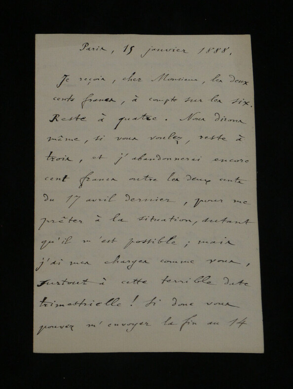 &Eacute;mile Deschanel - LONGUE LETTRE AUTOGRAPHE SIGN&Eacute;E - 4 pages - 1888. &Eacute;mile Deschanel