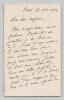 Henri Baudrillart - Lettre autographe sign&eacute;e - Rapport sur la crise agricole. Henri Baudrillart