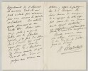Henri Baudrillart - Lettre autographe sign&eacute;e - Rapport sur la crise agricole. Henri Baudrillart